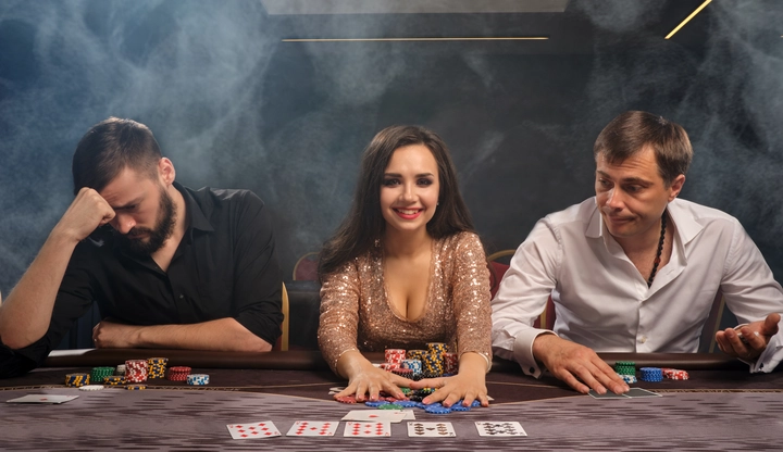 Depicting players engaged in Teen Patti Real Cash gameplay, showcasing card hands and strategic betting
