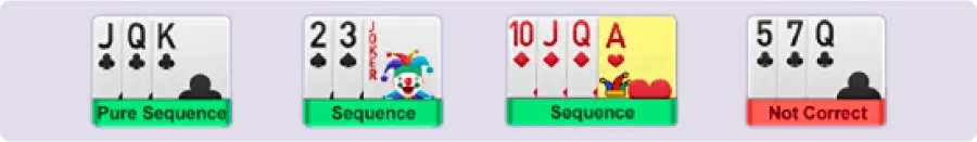 Pure Sequence in Rummy Master